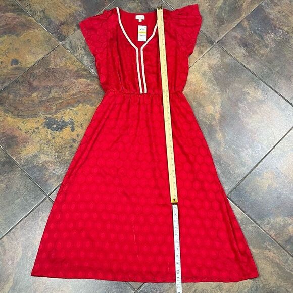 New! NWT Maison Jules V-neck Printed Flutter Dress Medium - Picture 7 of 13